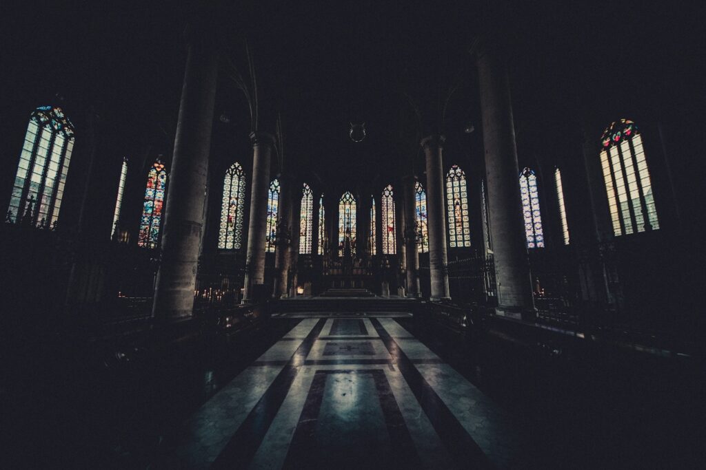 black and brown building interior