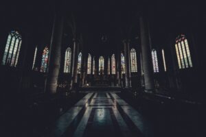 black and brown building interior